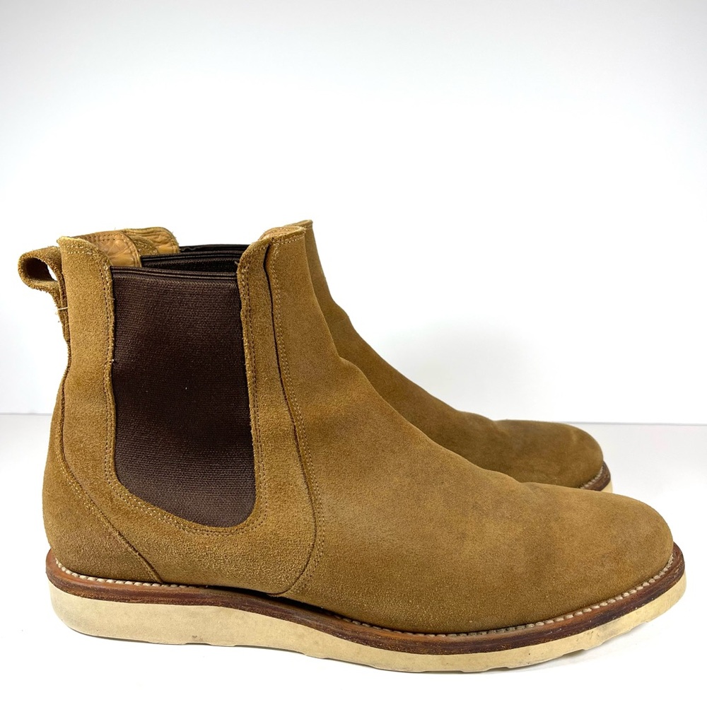 Tecovas Tan Suede Chelsea Boots